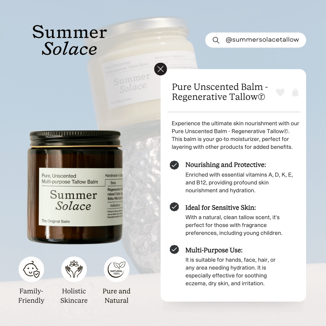 Pure Unscented Tallow Balm | Bestseller | All Skin-types